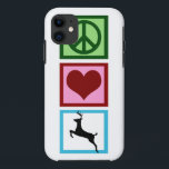 Capa Para iPhone Da Case-Mate Peace Love Deer<br><div class="desc">Um sinal de paz,  coração,  e um belo veado saltante que me põe no espírito de férias de inverno. Eu adoro Natal e bonito fawns.</div>