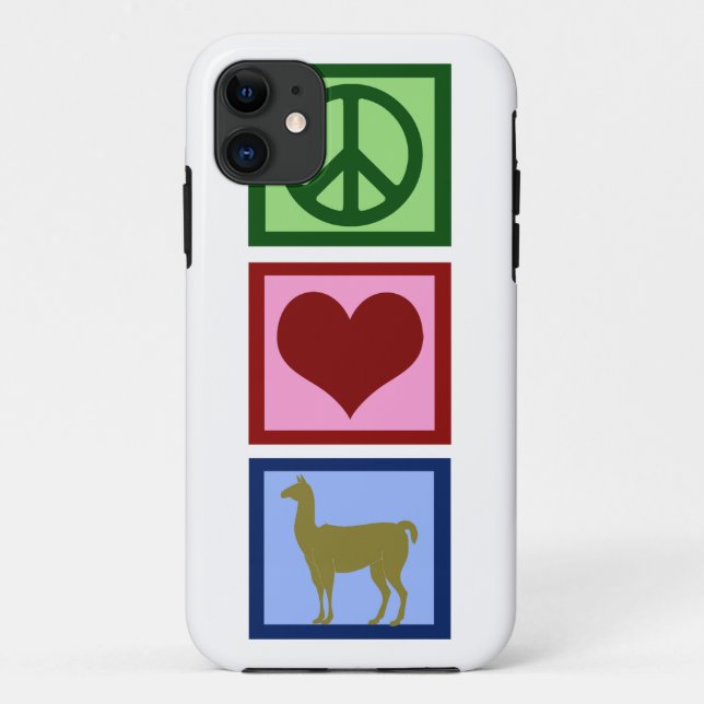 Capa Para iPhone Da Case-Mate Peace Love Llamas (Verso)