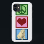 Capa Para iPhone Da Case-Mate Peace Love Polar Bears<br><div class="desc">Um bonito presente animal para alguém que gosta de ursos polares fofos. Um urso branco fofinho ao lado de um sinal de paz e um coração.</div>