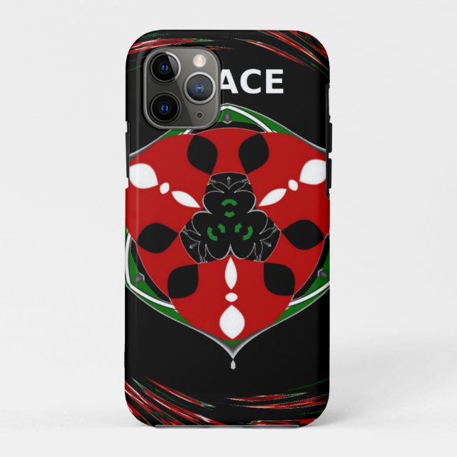 Capa Para iPhone Da Case-Mate "Peace: with Shield Emblem" Art Impressão (Verso)