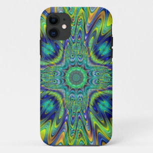 Capa Para iPhone Da Case-Mate Peacock Feather Neon Fractal Funky Designer Art