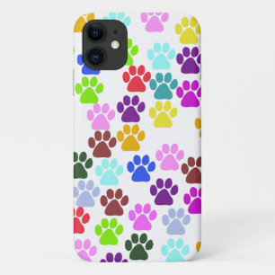 Capa Para iPhone Da Case-Mate Peças Coloridas, Padrões De Pata, Patas De Cães, I