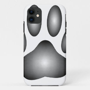 Capa Para iPhone Da Case-Mate Pegada de Cachorro em Gradientes Preto e Branco