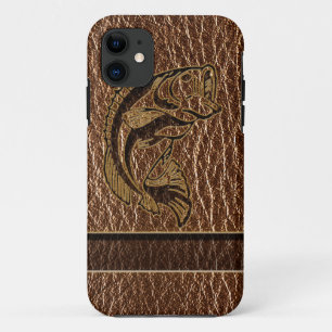 Capa Para iPhone Da Case-Mate Peixes do Couro-Olhar