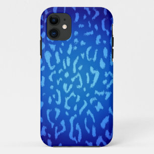 Capa Para iPhone Da Case-Mate Pele animal azul da pele do impressão do leopardo
