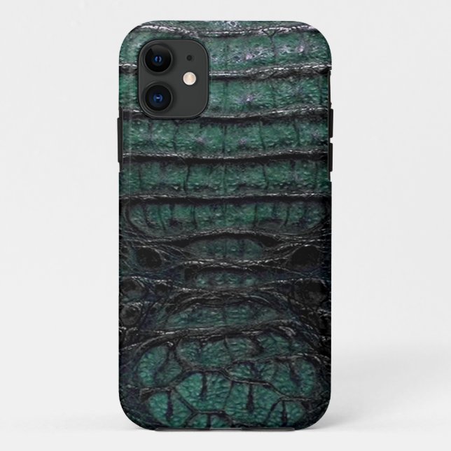 Capa Para iPhone Da Case-Mate Pele verde do jacaré (Verso)