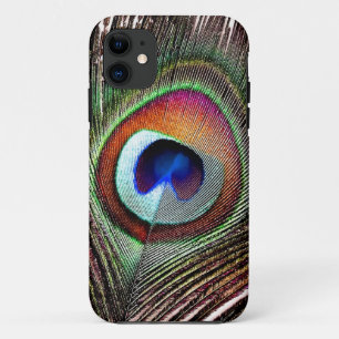 Capa Para iPhone Da Case-Mate Pena Colorida de Peacock de Cobre