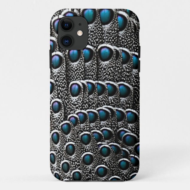 Capa Para iPhone Da Case-Mate Penas de Peacock cinzas (Verso)