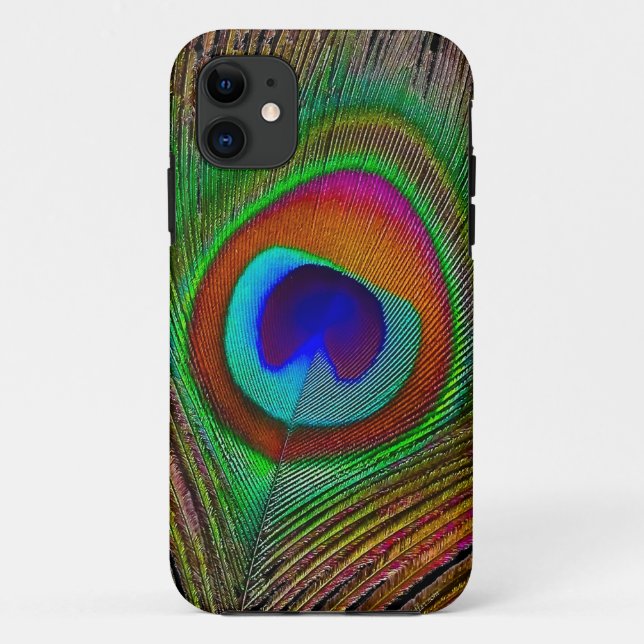 Capa Para iPhone Da Case-Mate Penas de Peacock de Cobre Vibrantes (Verso)