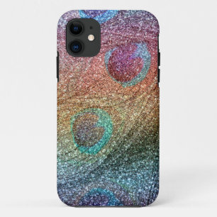 Capa Para iPhone Da Case-Mate Penas do pavão do brilho do arco-íris