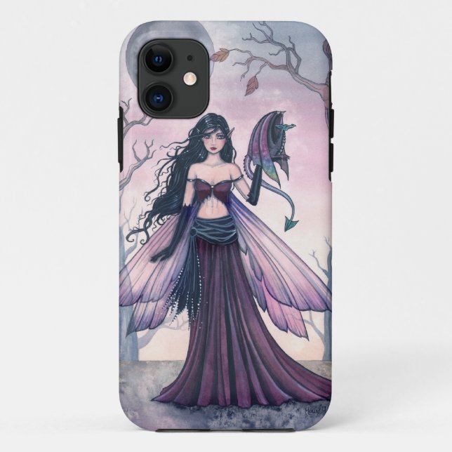 Capa Para iPhone Da Case-Mate Pequena Fada Roxa da Fera e Arte de Fantasia de Dr (Verso)