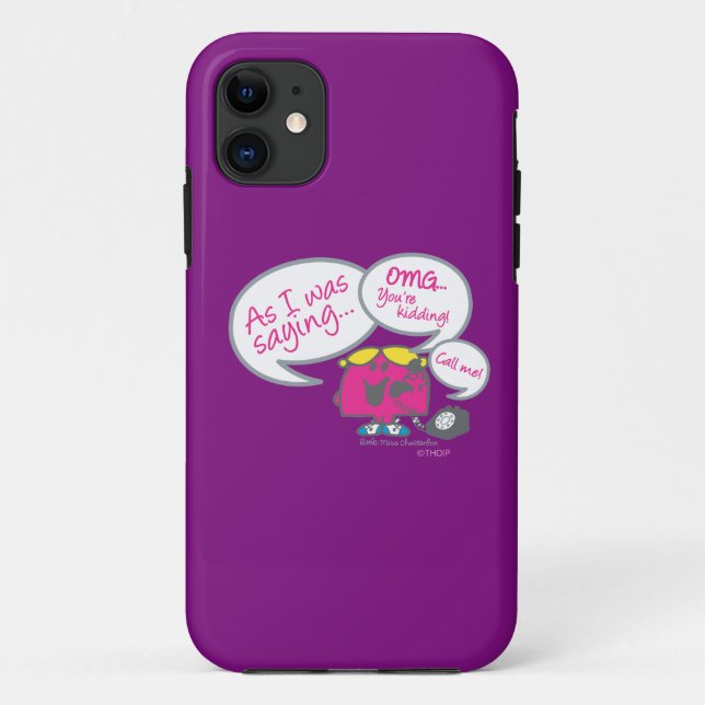 Capa Para iPhone Da Case-Mate Pequena Miss Chatterbox e Telefone (Verso)