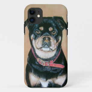Capa Para iPhone Da Case-Mate persiga a pintura do retrato do preto e tan o pug