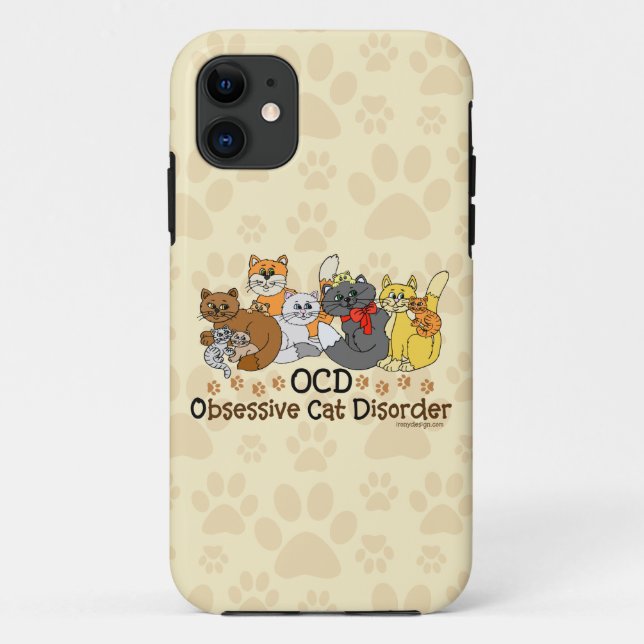Capa Para iPhone Da Case-Mate Perturbação Obsessiva de Cat (Verso)
