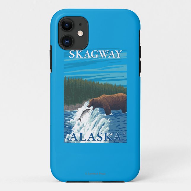 Capa Para iPhone Da Case-Mate Pesca do urso no rio - Skagway, Alaska (Verso)
