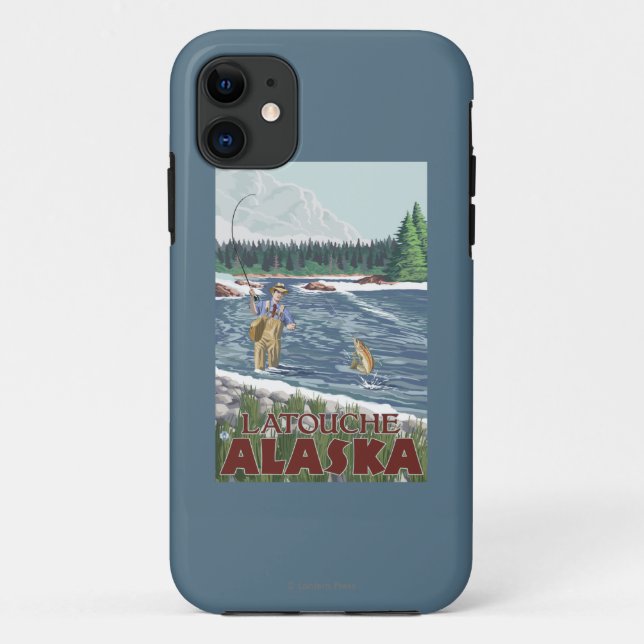 Capa Para iPhone Da Case-Mate Pescador da mosca - Latouche, Alaska (Verso)