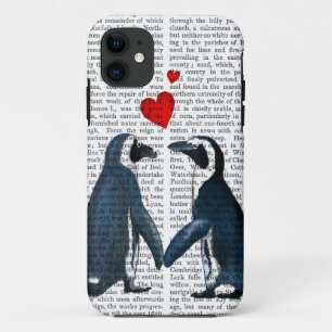 Capa Para iPhone Da Case-Mate Pinguins com Corações de Amor
