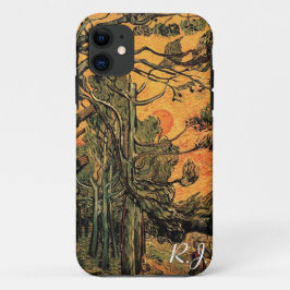 Capa Para iPhone Da Case-Mate Pinheiros contra um Céu Vermelho com a Regulação d