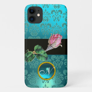 CAPA PARA iPhone DA Case-Mate PINK ROSEBUD JEWEL, MÔNOGO DE GEM DE TEAL AZUL