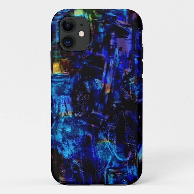 Capa Para iPhone Da Case-Mate Pintura abstrato azul 2 (Verso)