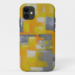 Capa Para iPhone Da Case-Mate pintura de abstrato branca cinza amarela