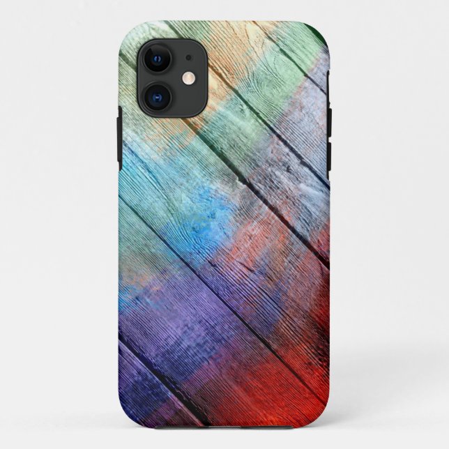 Capa Para iPhone Da Case-Mate Pintura em acrílico de madeira nº 2 (Verso)