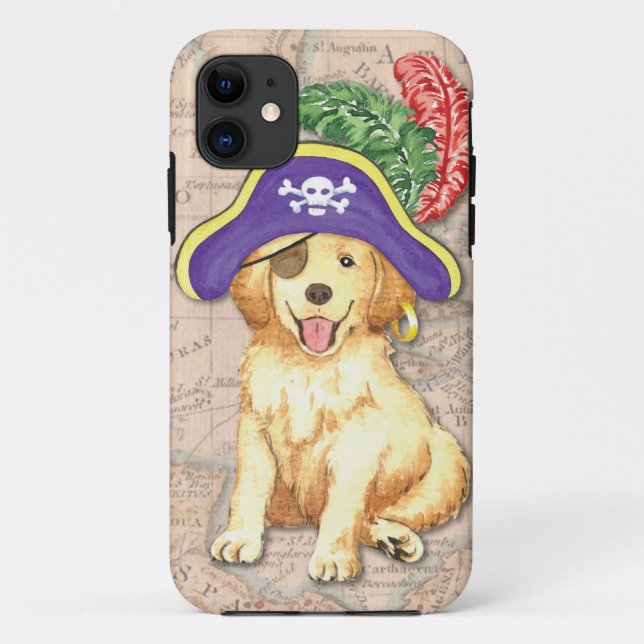 Capa Para iPhone Da Case-Mate Pirata do ouro Retriever (Verso)