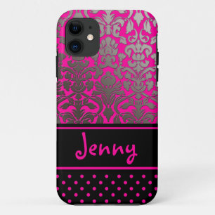 Capa Para iPhone Da Case-Mate PixDezines Flora Damask/Pink+Black/DIY color