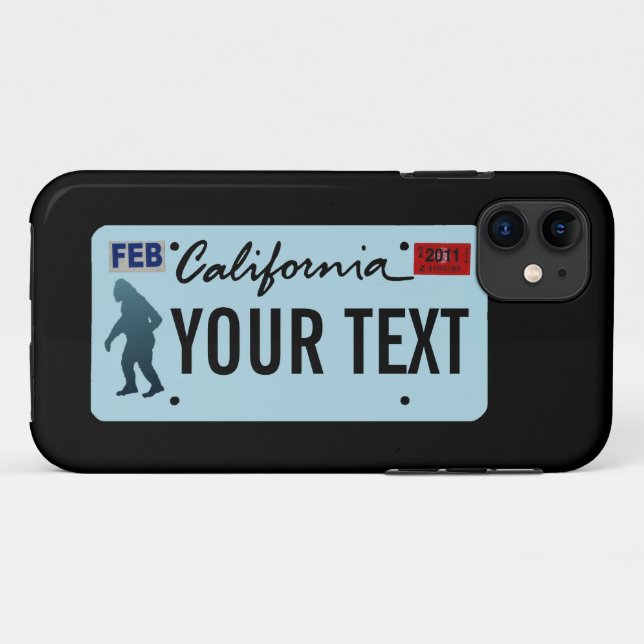 Capa Para iPhone Da Case-Mate Placa de Licença Sasquatch da Califórnia (Verso (horizontal))