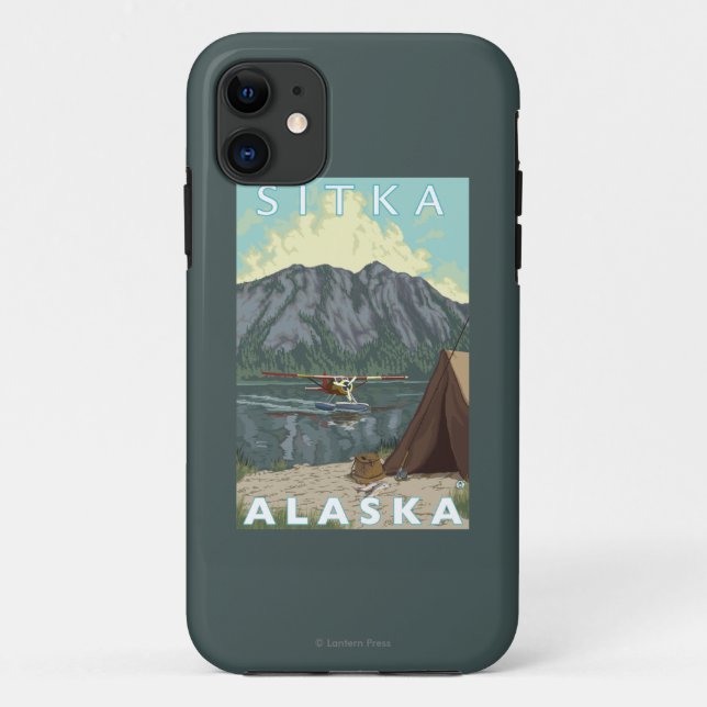 Capa Para iPhone Da Case-Mate Plano de Bush & pesca - Sitka, Alaska (Verso)