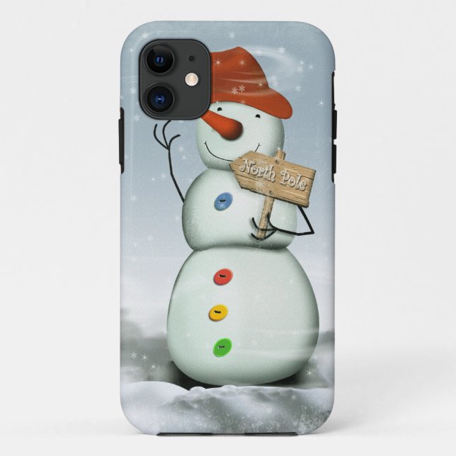 Capa Para iPhone Da Case-Mate Polo Norte Snowman (Verso)