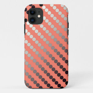 Capa Para iPhone Da Case-Mate Pontos de Satin - coral e pewter