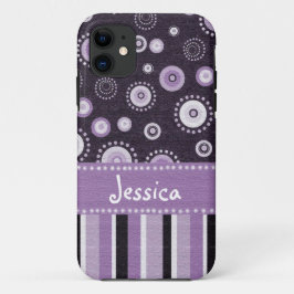 Capa Para iPhone Da Case-Mate Pontos e faixas roxas