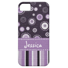 Capa Para iPhone Da Case-Mate Pontos e faixas roxas