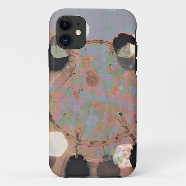 Capa Para iPhone Da Case-Mate Pontos pretos brancos estilo grunge arte digital u (Verso)