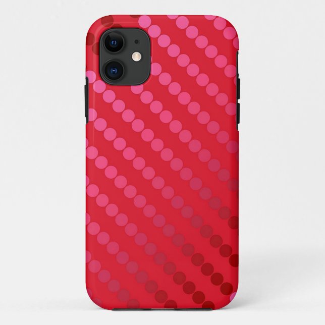 Capa Para iPhone Da Case-Mate Pontos satíricos - tons de vermelho profundo (Verso)