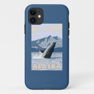 Capa Para iPhone Da Case-Mate Poster das viagens vintage da baleia de