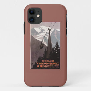 Capa Para iPhone Da Case-Mate Poster do teleférico de Funiculaire Le Brevent