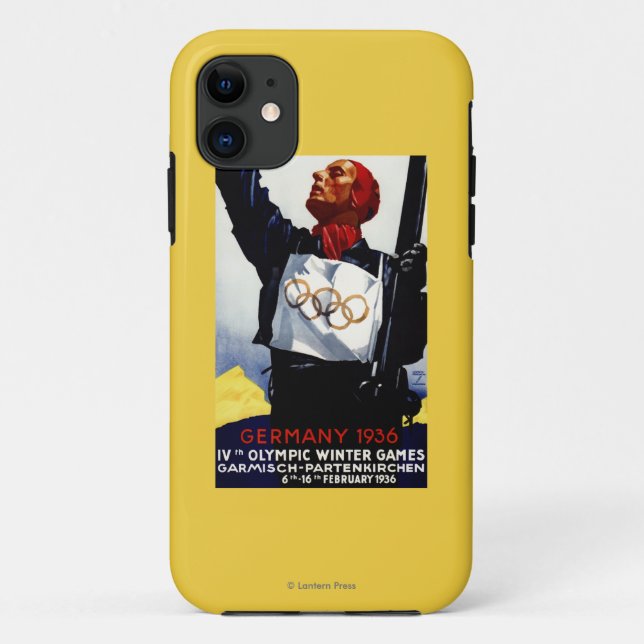 Capa Para iPhone Da Case-Mate Poster olímpico da propaganda de 1936 jogos do (Verso)