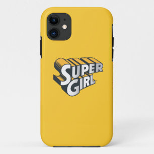 Capa Para iPhone Da Case-Mate Prata de Supergirl e logotipo alaranjado