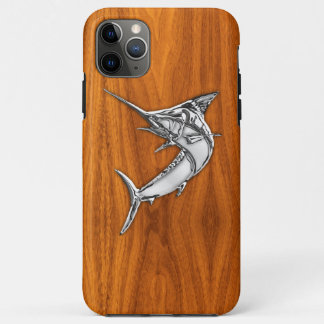 Capa Para iPhone Da Case-Mate Prata Marlin no decor de Grãos de Madeira Teak