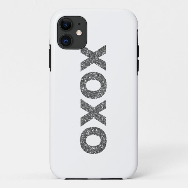 Capa Para iPhone Da Case-Mate Prata XOXO com brilho (Verso)