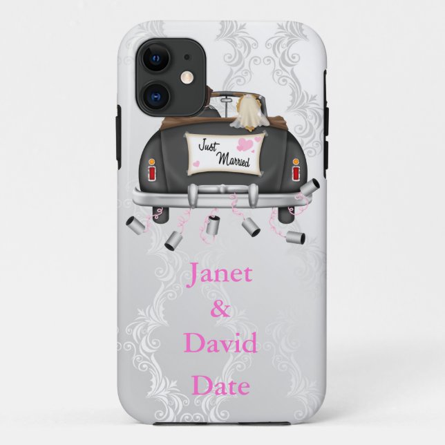 CAPA PARA iPhone DA Case-Mate PRESENTE BRANCO DO DAMASCO DO CASO DO RECEM (Verso)