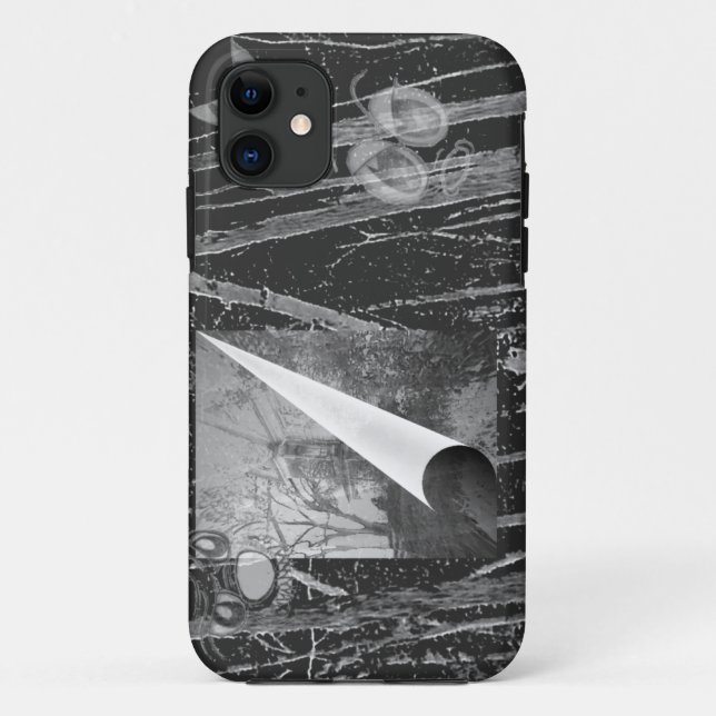 Capa Para iPhone Da Case-Mate Preto Curvo de Página com Maiúsculas e Minúsculas  (Verso)