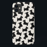 Capa Para iPhone Da Case-Mate Preto do teste padrão do cão do Scottie de Terrier<br><div class="desc">Preto do teste padrão do cão do Scottie de Terrier do Scottish</div>