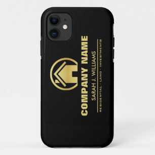 Capa Para iPhone Da Case-Mate Preto e bens imobiliários Dourados