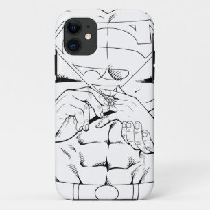 Capa Para iPhone Da Case-Mate Preto e Branco Superman 3
