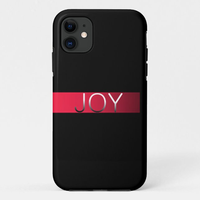 Capa Para iPhone Da Case-Mate Preto simples do rosa da ALEGRIA (Verso)
