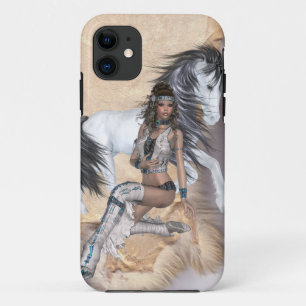 Capa Para iPhone Da Case-Mate Princesa Indiana Americana e Cavalo Branco