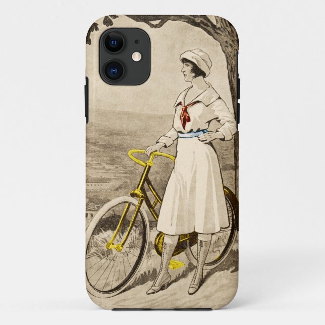 Capa Para iPhone Da Case-Mate Propaganda da bicicleta da mulher do 1920 do (Verso)